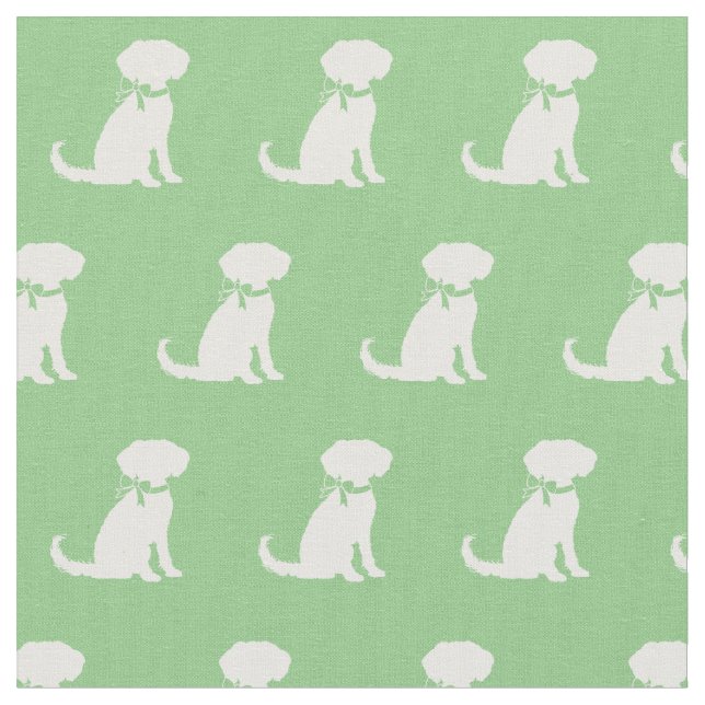 Tecido Cachorro Silhouette Pet Sage Green (Detalhe)