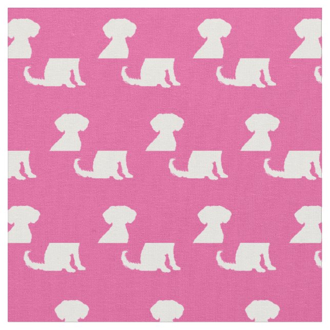Tecido Cachorro Silhuette Pet Pink (Detalhe)