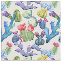Tecido Cactos de Aquarela