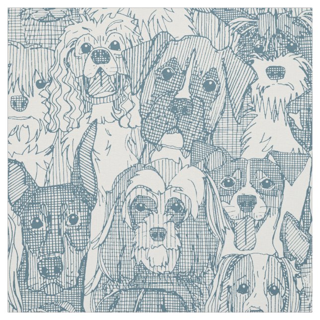 Tecido cães aplmuito bluestone (Modelo)