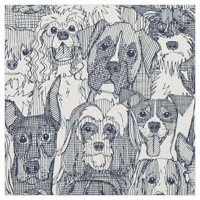 Tecido cães aplmuito indigo pearl (Modelo)