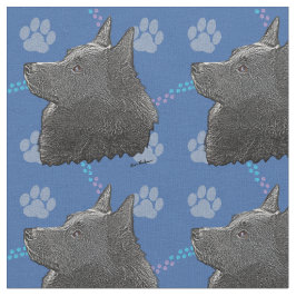 Tecido Cães Artísticos - Schipperke