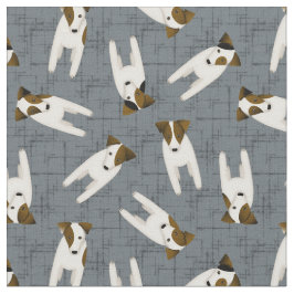 Tecido Cães de JRT Jack Russell crocantes cortam qualquer