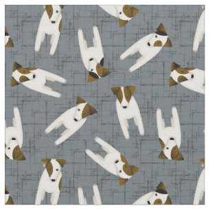 Tecido Cães de JRT Jack Russell crocantes cortam qualquer