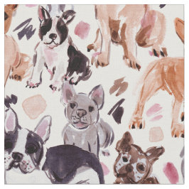Tecido Cães de Pintor de Água FRENCHIES