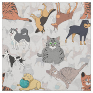 Tecido Cães E Gatos Cujos Têxteis Não Ostentam