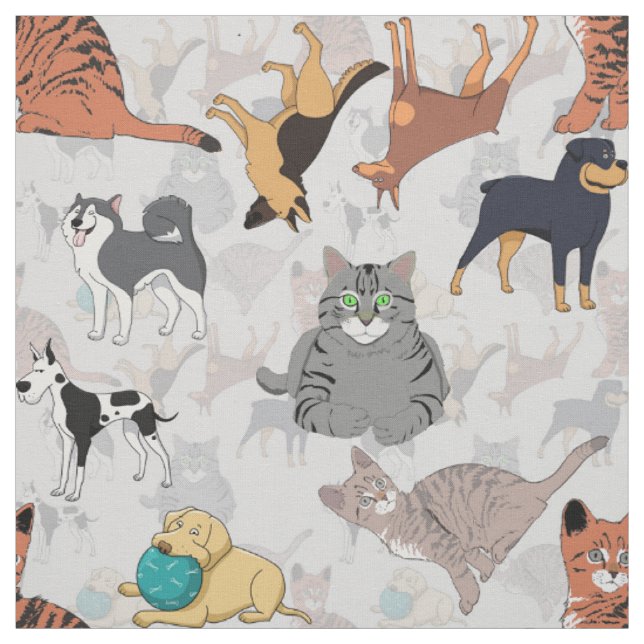 Tecido Cães E Gatos Cujos Têxteis Não Ostentam (Modelo)