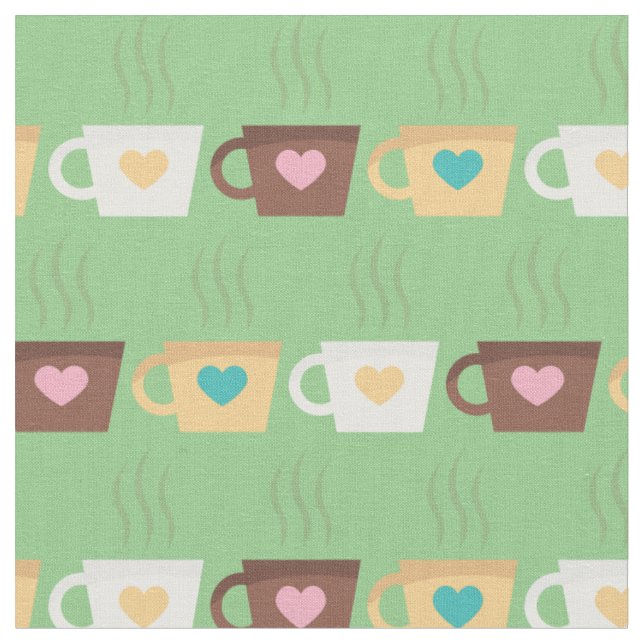 Tecido Café Café Barista Cute Café Bebida Comida (Detalhe)