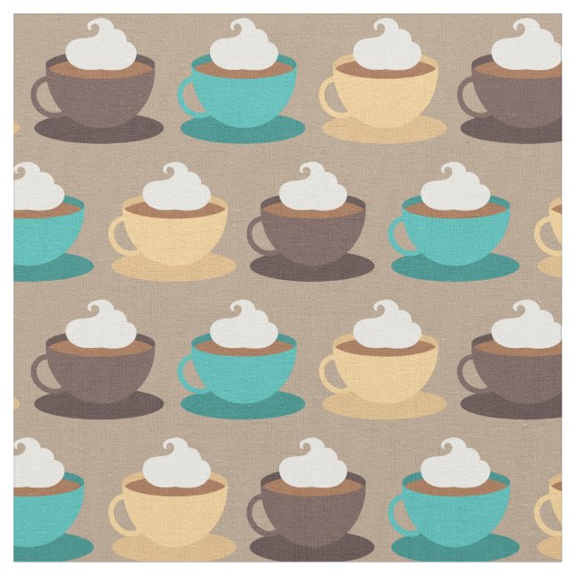 Tecido Café Café Barista Cute Café Bebida Comida (Detalhe)