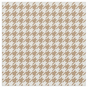 Tecido Café congelado & Houndstooth branco