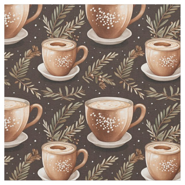 Tecido Café em castanho escuro (Detalhe)