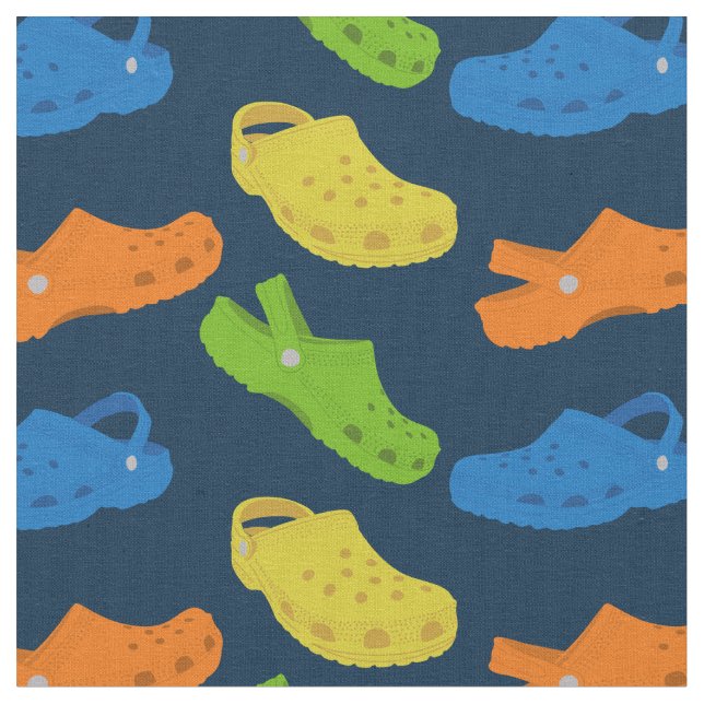 Tecido Calçados plásticos coloridos deslizam sobre as Oca (Detalhe)