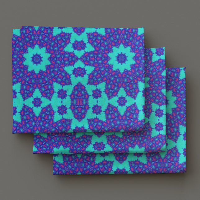 Tecido Caleidoscópio azul floresceu  (Criador carregado)
