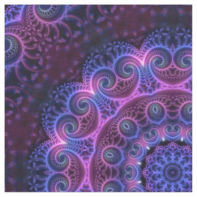 Tecido Caleidoscópio Fractal - Corações Mandala + suas id (Detalhe)