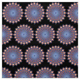 Tecido Caleidoscópio Geométrico Mandala Padrão Vermelho N