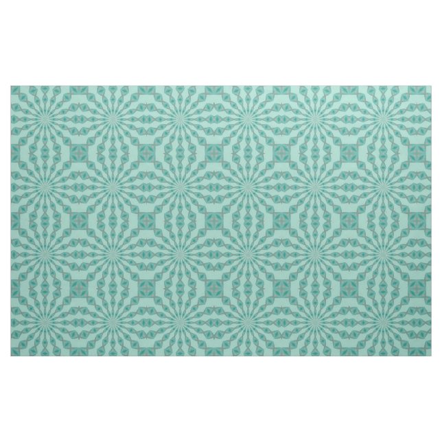 Tecido Caleidoscópio Verde Yukka e Pista de Rosa (Fat Quarter)