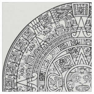 Tecido Calendário asteca maia de Sun em ALGUMA COR FEITA