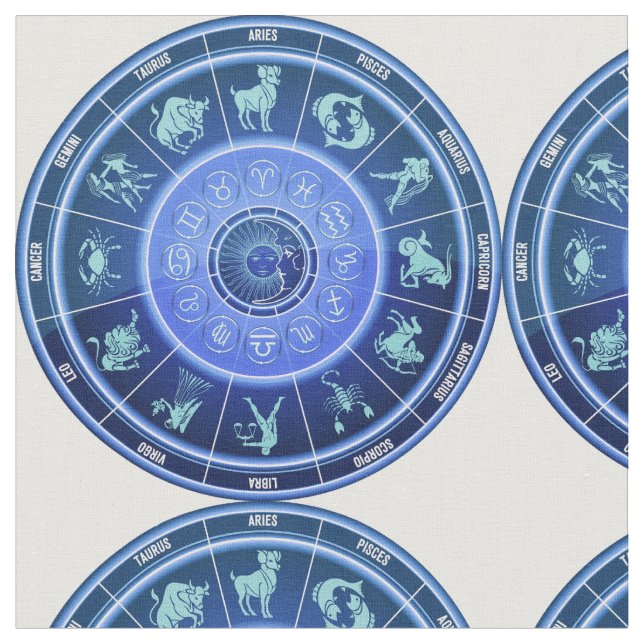 Tecido Calendário de Astrologia de Sinal Sun Zodiac Thund (Detalhe)