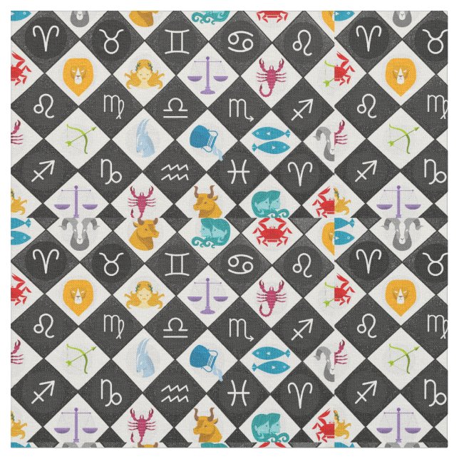 Tecido Calendário de Astrologia de Sinal Sun Zodiac Thund (Detalhe)