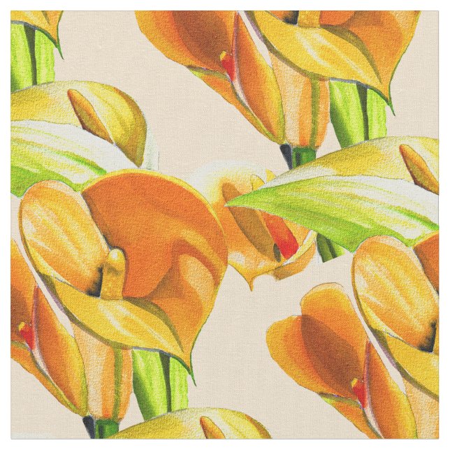 Tecido Calla lily orange, cor flutuante (Detalhe)