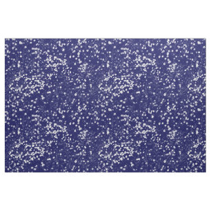 Tecido Cama de Margaridas HC - Indigo e Branco