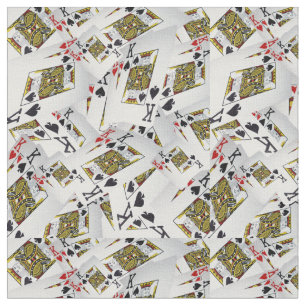 Tecido "Camada Real: Uma Pilha de Kings Cartões Poker"