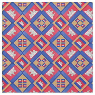 Tecido Cambojano Flag & Trendy Cambodia fashion GL