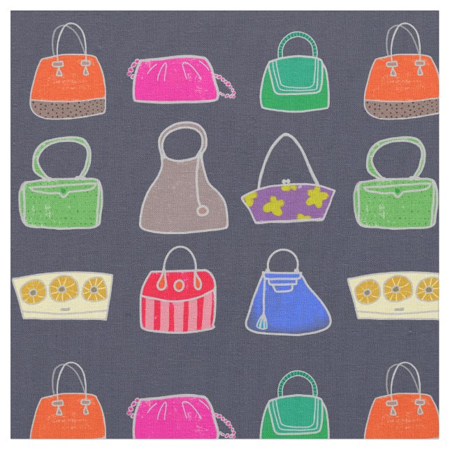 Tecido Camiseta Colorida Purses-escuro fundo (Detalhe)