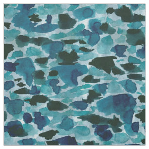 Tecido CAMO BLAMO Camuflagem Azul de Aquarela