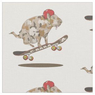 Tecido Camo Capybara Skateboard