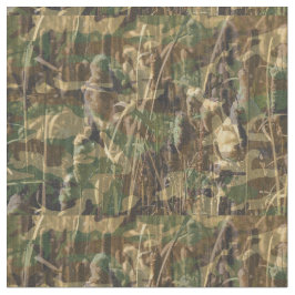 Tecido Camo de pesca de caça verde e castanho