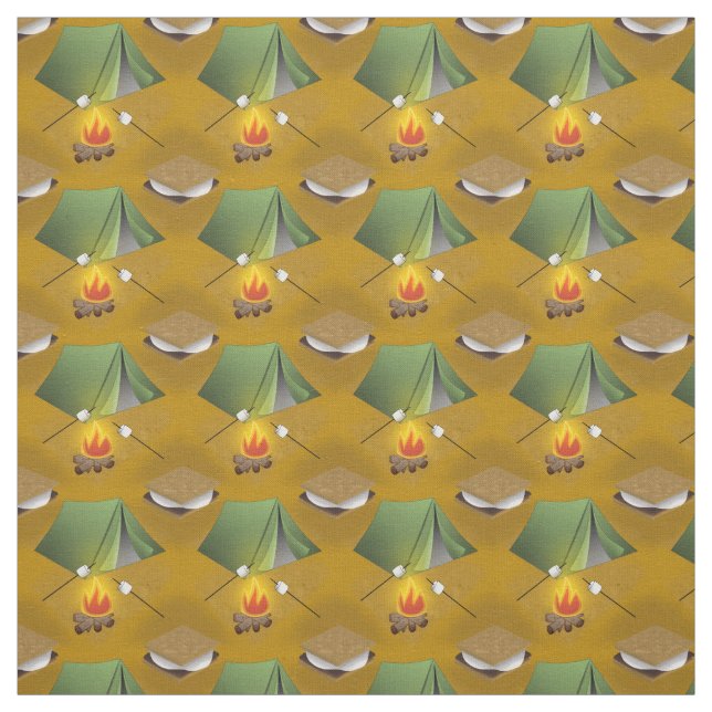 Tecido Camping Tent Campfire e Smores (Modelo)