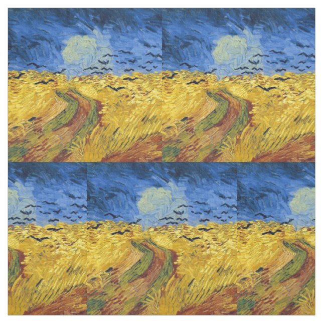Tecido Campos de Trigo de Van Gogh pintura impressionista (Modelo)