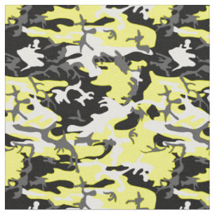 Tecido camuflagem amarela camo branco preto