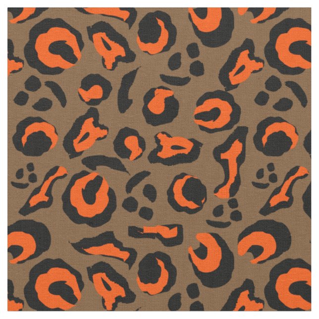 Tecido Camuflagem Preta Laranja-Impressão-Laranja-Leopard (Detalhe)