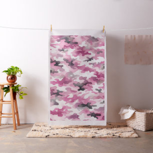 Tecido Camuflagem Rosa