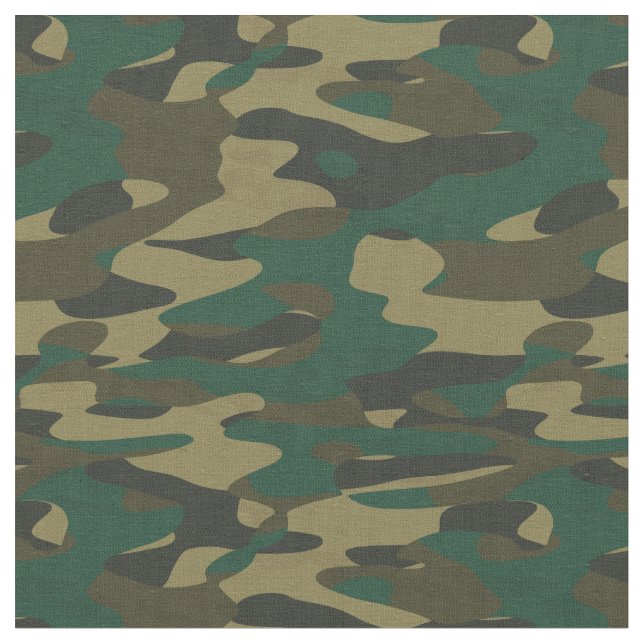 Tecido Camuflagem Tons de Verde (Detalhe)