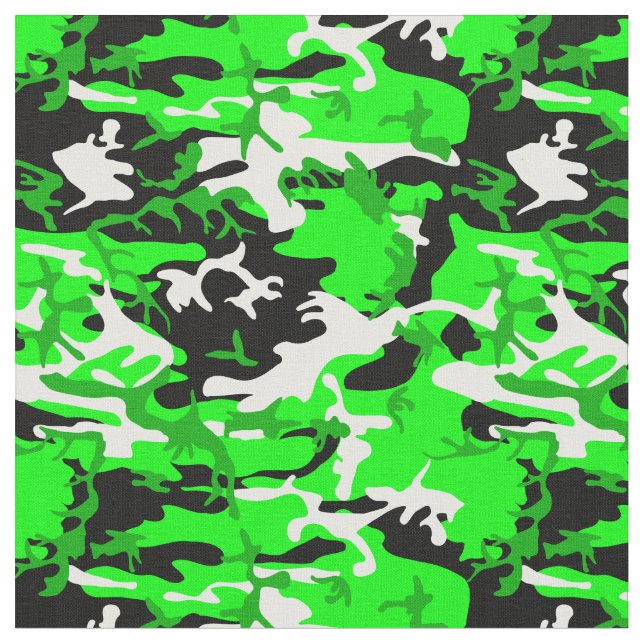 Tecido camuflagem verde-ácida branca-preta (Detalhe)