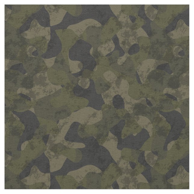 Tecido Camuflagem Verde Escuro Abstrato (Detalhe)