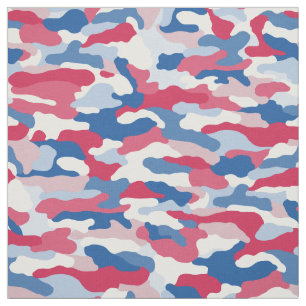 Tecido Camuflagem Vermelha Branca e Azul (pequena escala)