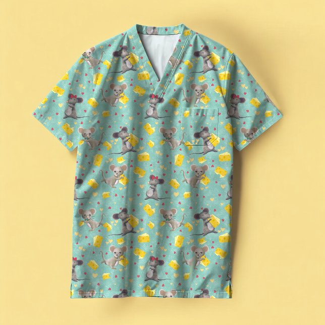 Tecido Camundongos e queijo de carne (Create fun scrubs)