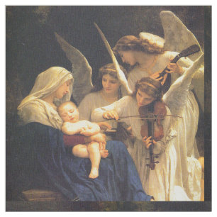 Tecido Canção dos anjos, William-Adolphe Bouguereau