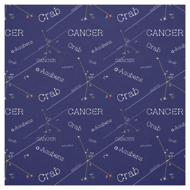 Tecido Cancer de constelação Zodiac (Modelo)