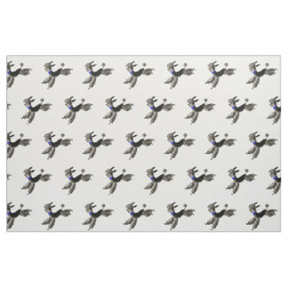 Tecido Caniches pretas felizes do anos 50 do vintage