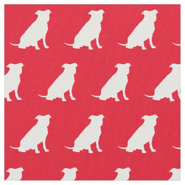 Tecido Canina Silhueta Pet Touro Vermelho (Detalhe)
