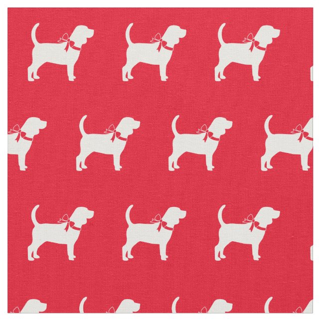 Tecido Canina Silhueta Pet Vermelho (Detalhe)