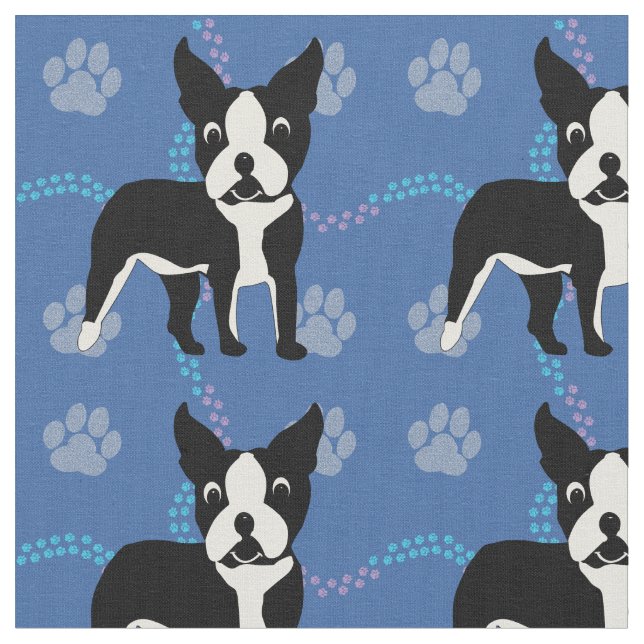 Tecido Caninos - Boston Terrier v3 (Detalhe)