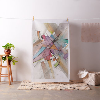 Tecido CANTATA em TOM PASTEL Arte Abstrata Aquarela