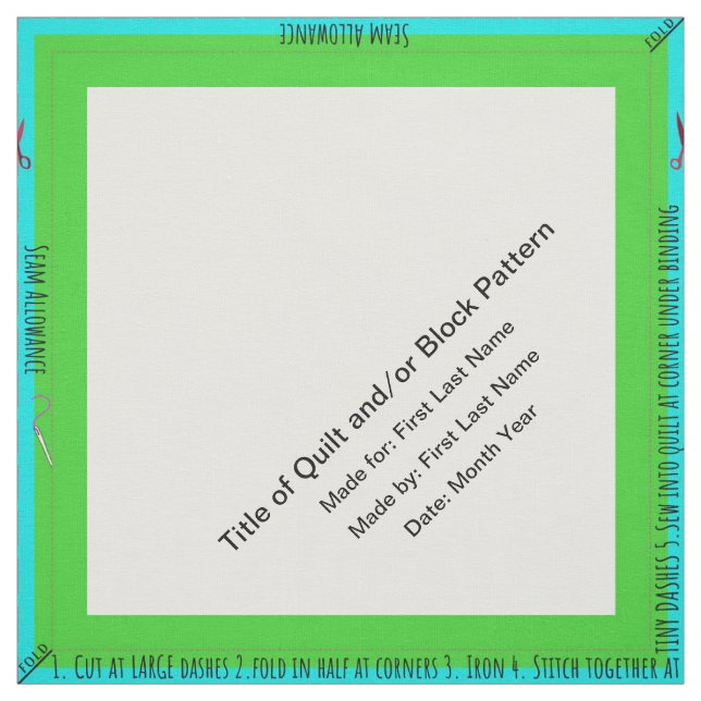 Tecido Canto Simples de Etiqueta de Quilete Personalizado (Modelo)