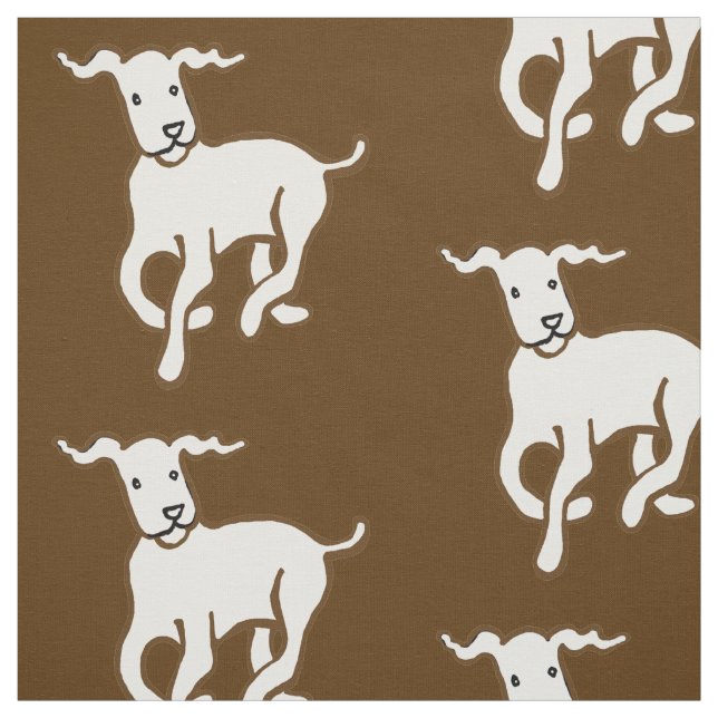 Tecido Cão branco (Modelo)